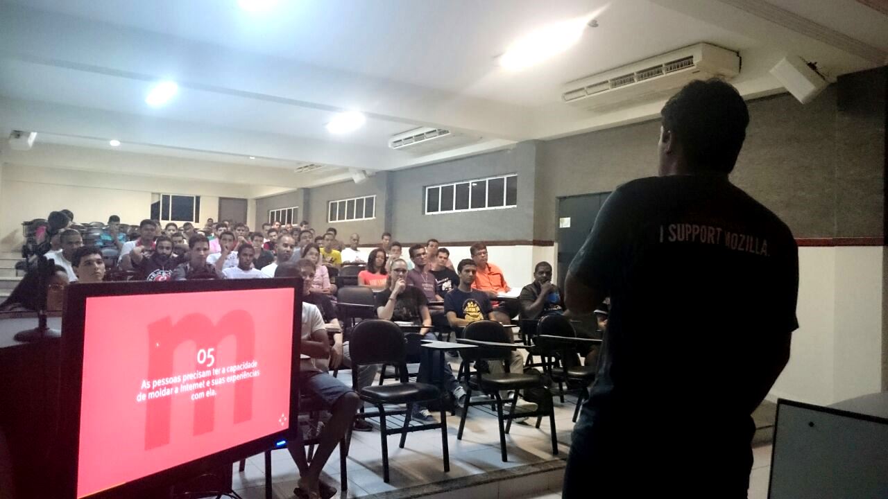 Foto da palestra Envolva-se com a mozilla no papi unit